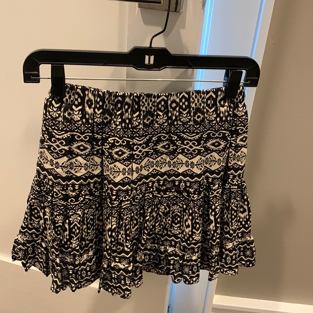 Hippie Love  black and Beige  Miniskirt